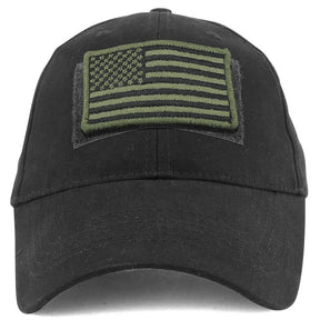 Armycrew USA Olive Flag Tactical Patch Cotton Adjustable Baseball Cap