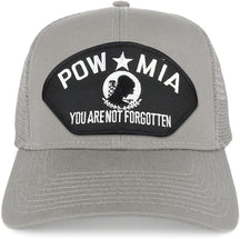 Armycrew POW MIA Not Forgotten Large Patch Snapback Mesh Trucker Cap