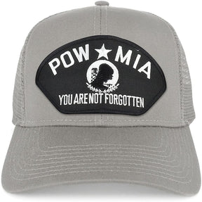 Armycrew POW MIA Not Forgotten Large Patch Snapback Mesh Trucker Cap
