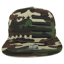 Armycrew USA 3D Flag Cotton Flat Bill Snapback Cap