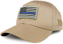Armycrew USA Thin Blue Line Flag Tactical Patch Structured Operator Baseball Cap