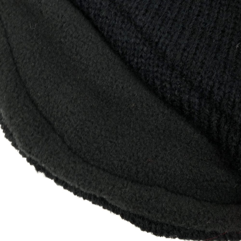 Armycrew Acrylic Short Ear Flap Knit Beanie Cap with Fleece Lining