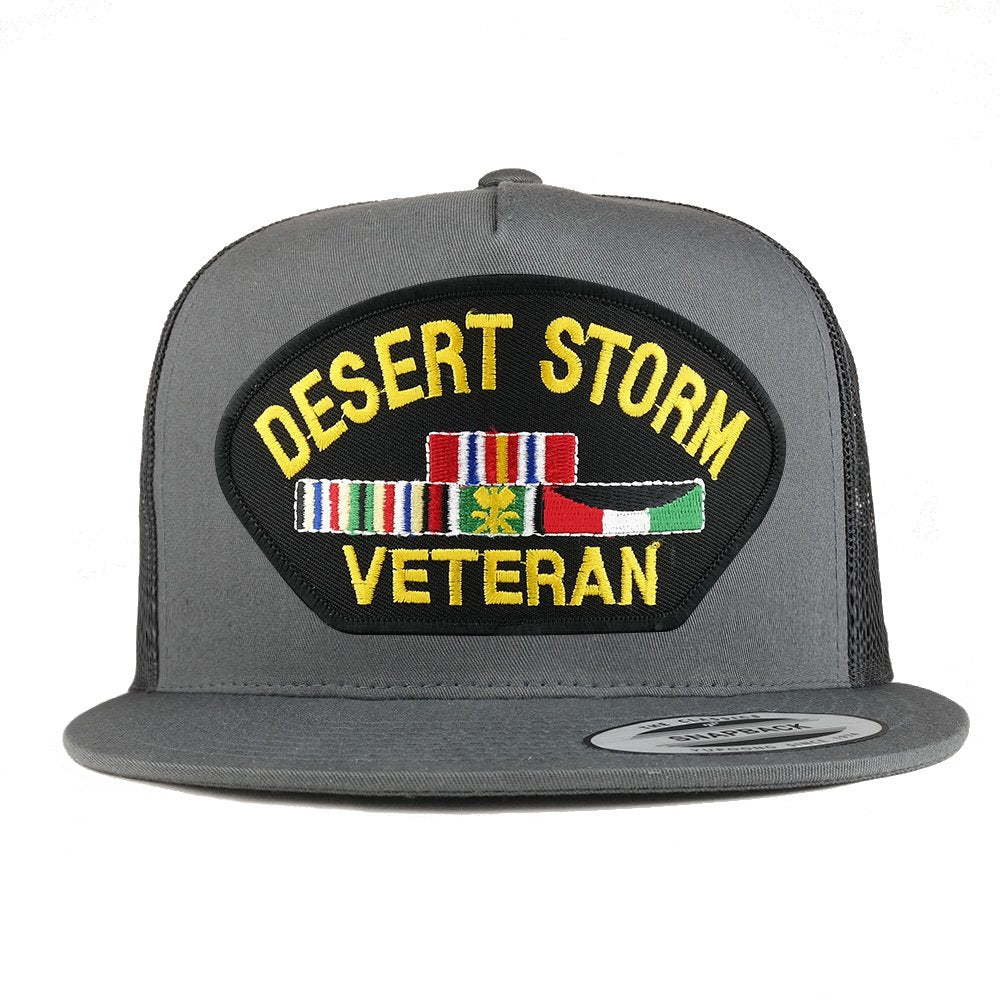 Desert Rovers Patch Armycrew 5 Panel Desert Storm Veteran Embroidered Patch Flatbill Mesh