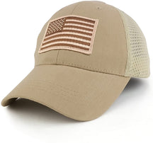Armycrew USA American Flag Desert Embroidered Tactical Patch with Mesh Operator Cap