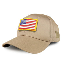 Armycrew USA Yellow Flag Tactical Patch Structured Operator Baseball Cap