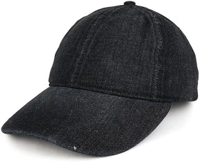 Armycrew Plain Denim Six Panel Unstructured Low Profile Baseball Cap