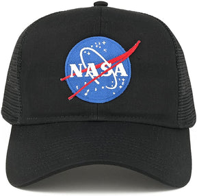 Armycrew NASA Insignia Small Space Logo Embroidered Iron on Patch Snapback Mesh Trucker Cap