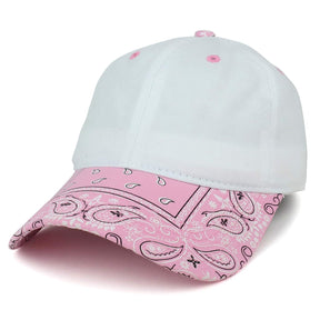 Armycrew Paisley Printed Bill Unstructured Cotton Baseball Cap