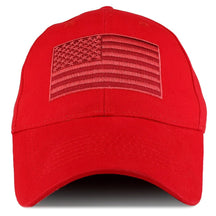 Armycrew USA Flag Embroidered Structured Brushed Cotton Baseball Cap