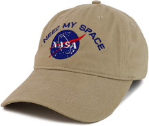 NASA I Need My Space Embroidered 100% Brushed Cotton Soft Low Profile Cap - Black