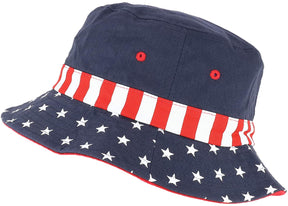 Armycrew USA Flag Designed Cotton Bucket Hat