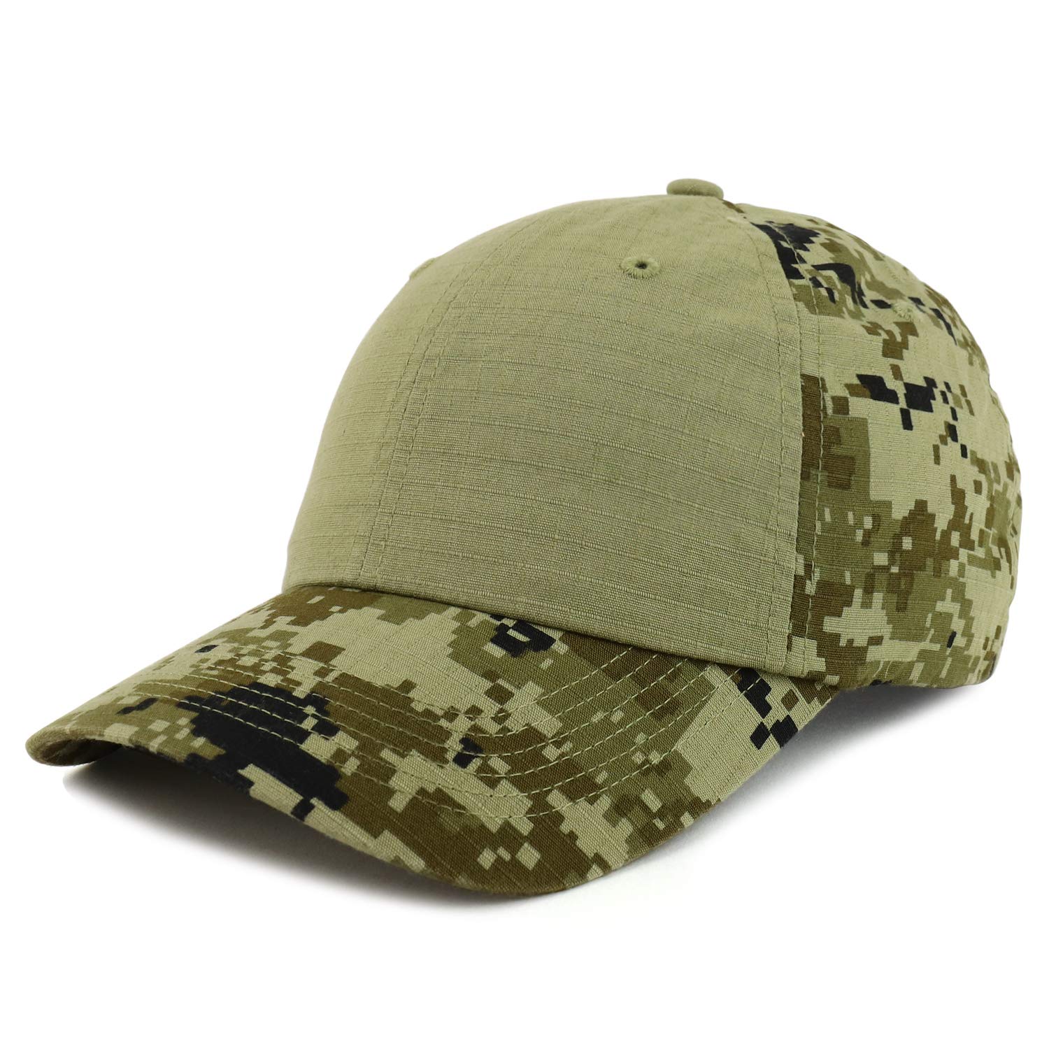 Armycrew Two Tone Digital Camouflage Unstructured Ripstop Cap - Green