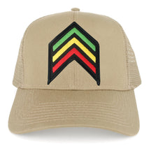 Rasta Sergeant RGY Arrow Embroidered Iron on Patch Adjustable Trucker Cap