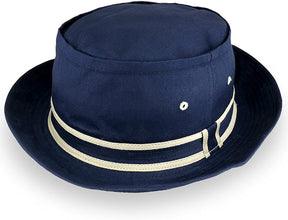 Armycrew Cotton Twill Fisherman Roll Up Bucket Hat with Stripe Band