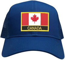 Canada Flag Embroidered Iron on Patch with Text Adjustable Mesh Trucker Cap