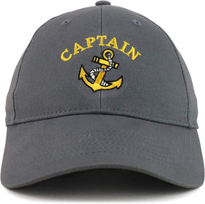 Captain Anchor Embroidered Deluxe 100% Cotton Cap