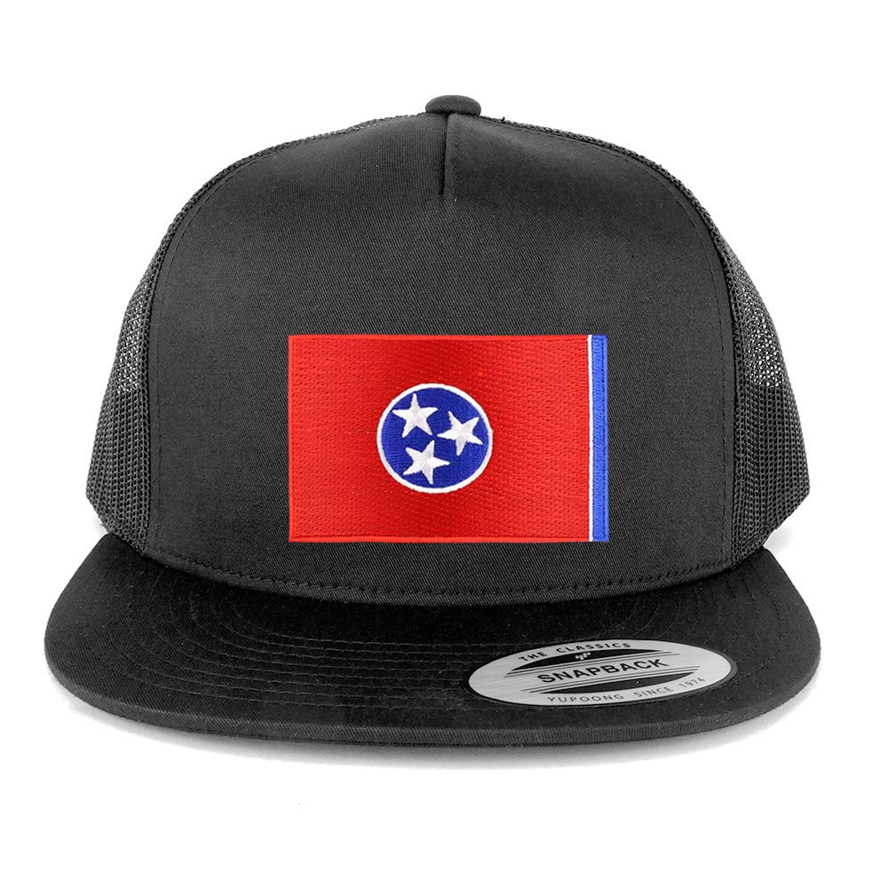 Armycrew New Tennessee State Flag Patch 5 Panel Flatbill Snapback Mesh Cap