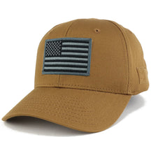 Armycrew American Flag Black 2 Tactical Embroidered Patch Adjustable Structured Operator Cap