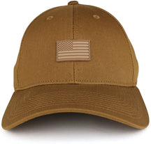 Armycrew Small Rubber American Flag Structured Cotton Adjustable Baseball Cap