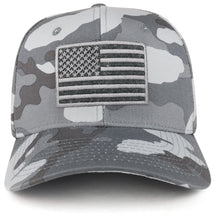 Armycrew American Flag Embroidered Camo Tactical Operator Structured Cotton Cap