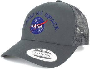 Armycrew Flexfit Oversize XXL NASA I Need My Space Embroidered Retro Trucker Mesh Cap