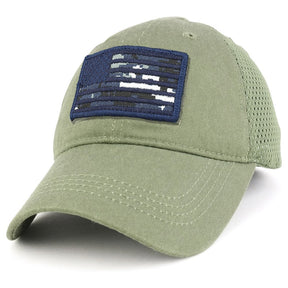 Armycrew USA Navy Flag Tactical Patch Cotton Adjustable Trucker Cap