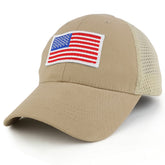 Armycrew USA White American Flag Embroidered Tactical Patch with Mesh Operator Cap