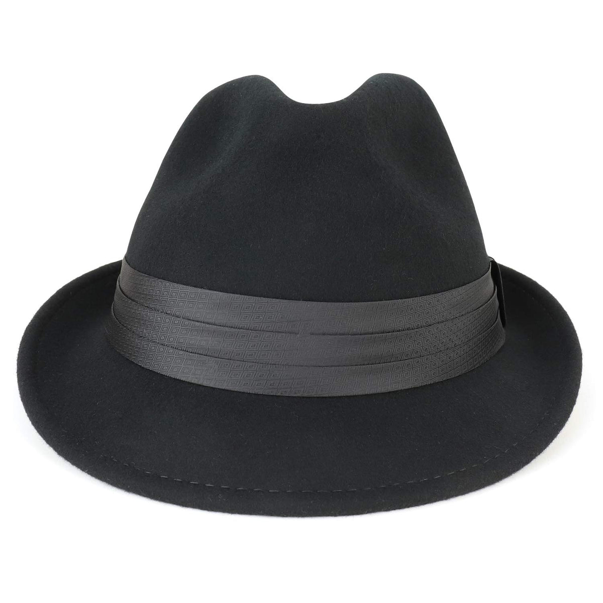 Armycrew Oversize Wool Felt Trilby Fedora Hat with Satin Band