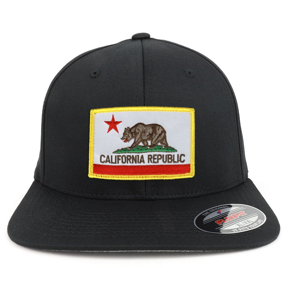 Armycrew XXL Big Size California State Flag Iron On Patch Flexfit Cap