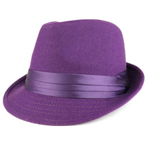 Armycrew Men's Wool Felt Fedora Hat with Satin Hat Band