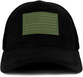 Armycrew US American Flag Olive Rubber 3D Tactical Patch Air Mesh Flex Cap