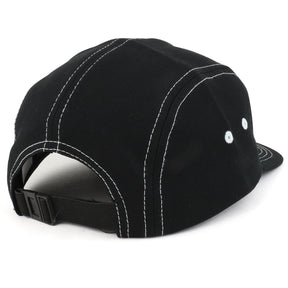 Armycrew Plain Contrast Stitching 5 Panel Flat Bill Cotton Racer Cap