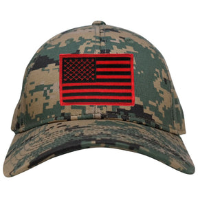 Armycrew Low Profile US American Flag Patch Camo Cap - MCU