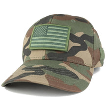 Armycrew USA Flag Olive 2 Embroidered Tactical Patch Adjustable Structured Operator Cap