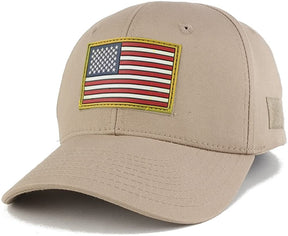 USA Original American Flag 3-D Rubber Tactical Patch Adjustable Structured Operator Cap