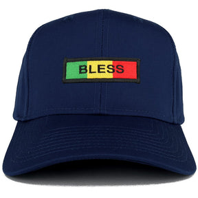 Bless Green Yellow Red Embroidered Iron on Patch Adjustable Baseball Cap