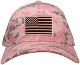 Low Profile US American Flag Patch Camo Cap - PKD - Desert