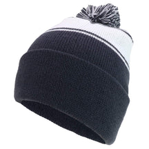 Armycrew Two Tone Pom Pom Cuff Long Acrylic Winter Beanie Hat