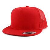 Armycrew Oversize XXL Structured Blank 5 Panel Flatbill Snapback Mesh Cap