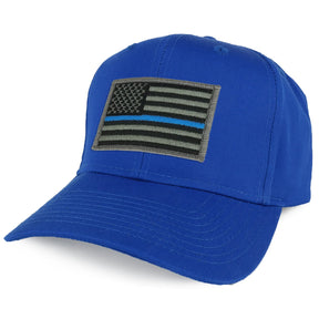 Armycrew XXL Oversize Thin Blue Line USA American Flag Patch Solid Baseball Cap