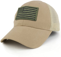Armycrew USA Olive Flag Tactical Patch Cotton Adjustable Trucker Cap