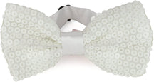 Armycrew Shiny Sequin Covered Adjustable Pre-tied Bow Tie
