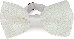 Armycrew Shiny Sequin Covered Adjustable Pre-tied Bow Tie