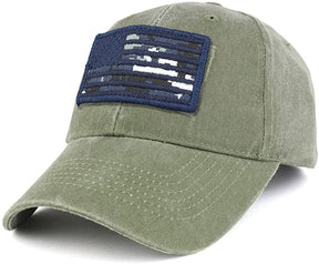Armycrew USA Navy Flag Tactical Patch Cotton Adjustable Baseball Cap