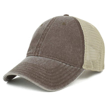 Armycrew Oversize XXL Unstructured Washed Pigment Dyed Trucker Mesh Cap