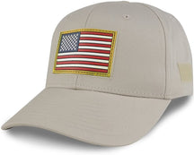 USA Original American Flag 3-D Rubber Tactical Patch Adjustable Structured Operator Cap