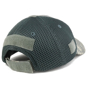 Armycrew US American Flag Black 3-D Rubber Tactical Patch Low Crown Adjustable Mesh Cap