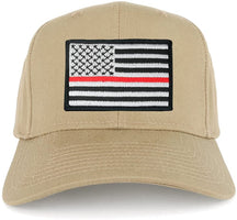 USA American Flag Logo Embroidered Iron On Patch Snap Back Cap - Khaki