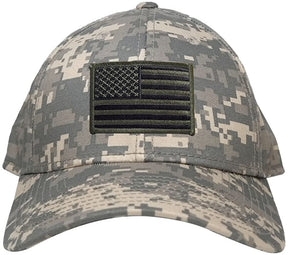 Armycrew Low Profile US American Flag Patch Camo Cap - ACU