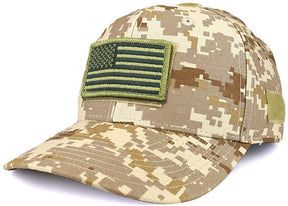 Armycrew USA Olive Flag Tactical Patch Structured Operator Baseball Cap- ACU